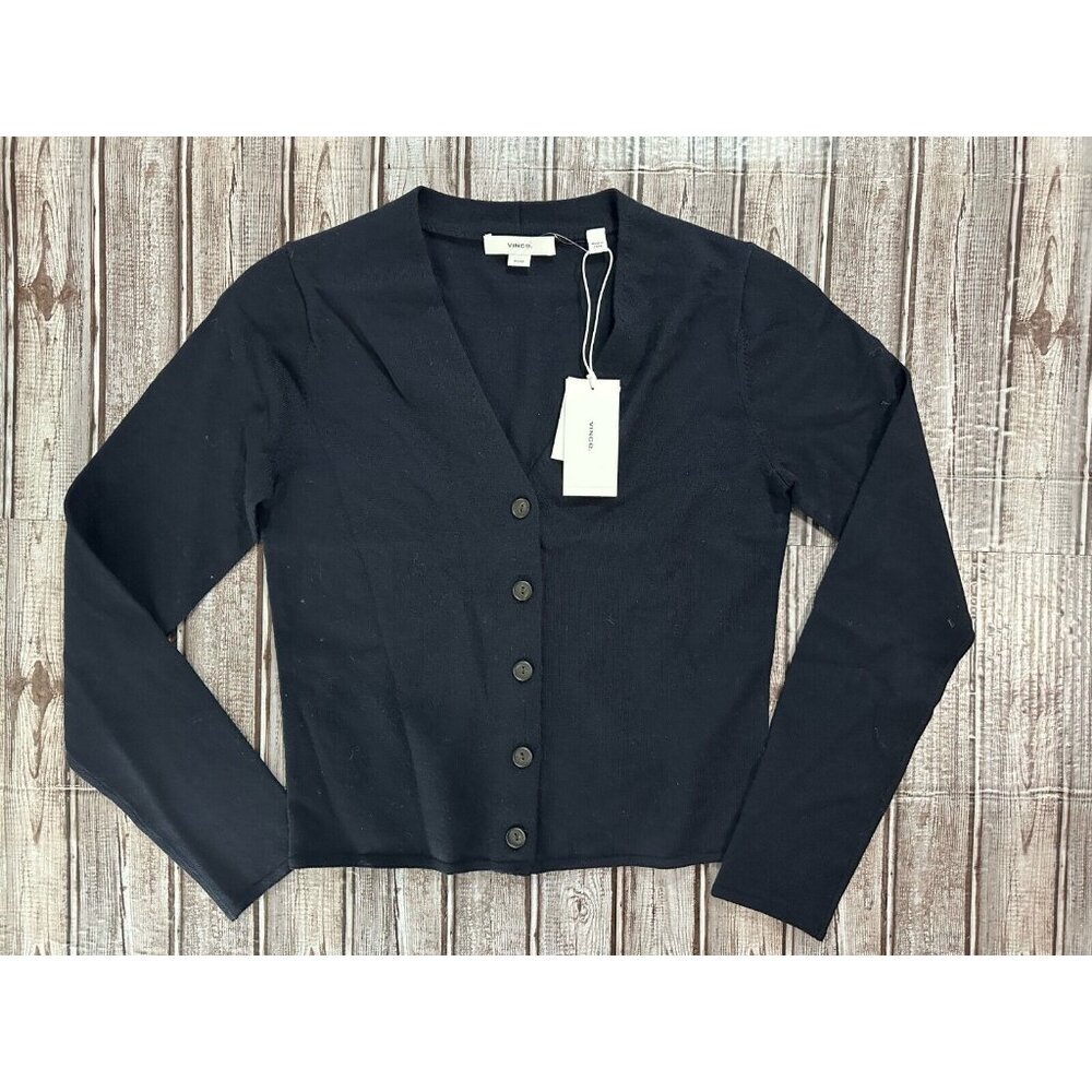 Vince Wool Blend slim 5 buttons Cardigan color Navy size XS NWT MSPR 365
